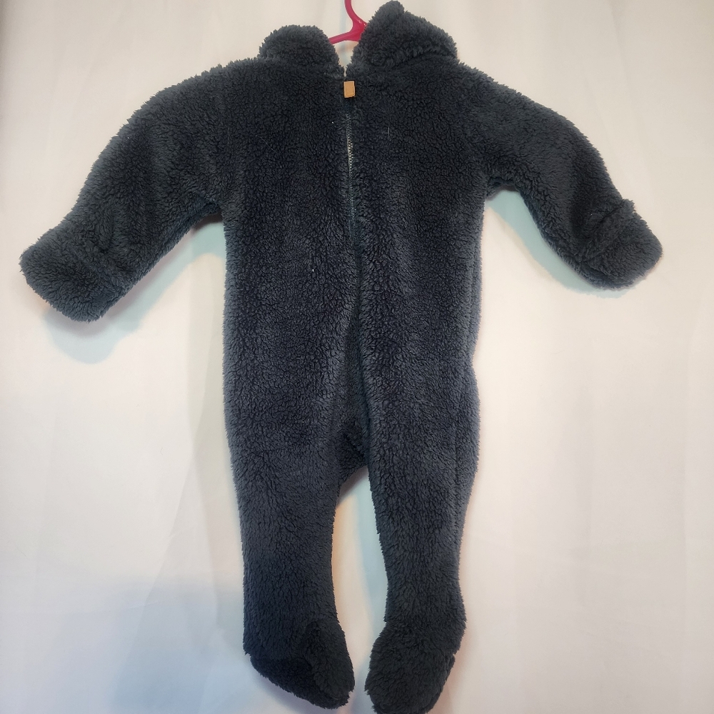Carter's Baby Boy Girl Gray Winter Zip Up Snow Suit Size 9 Months (C)